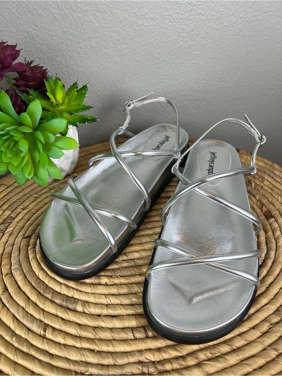 Jeffrey Campbell Shoes - Jeffrey Campbell Metallic Silver Strappy Slingback Sandals